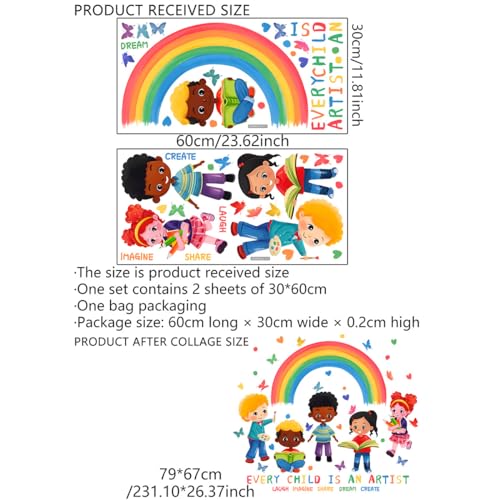 Vinilos Decorativos Arcoíris y Frases Inspiradoras para Niños miniatura 6