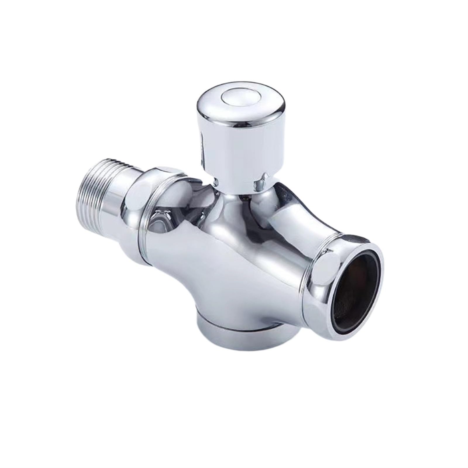 Valve de chasse d'eau de toilette pressée à la main, tout en cuivre, valve de retard, interrupteur de toilette, chasse d'eau publique universelle (Size : Alloy body 32mm)