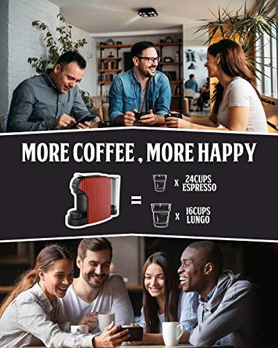 Gretess Espresso Machine, Coffee Machine Programmable Buttons for Espresso and Lungo, Compatible with Nespresso Capsules, Italian 20 Bar High Pressure Pump, 34 Oz Water Tank, OPT-07MR
