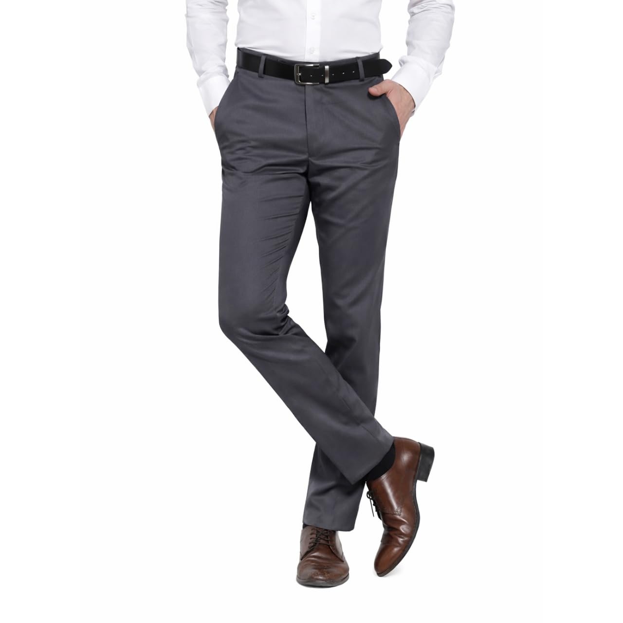 Men's Reguler Fit Polycotton Trouser Pant's | Regular Fit, Lightweight, Flat Front, Non-Stretchable Premium Cotton Polyester Blend Fabric | Men's Pant for Office, Party and Casual Wear-picture-19
