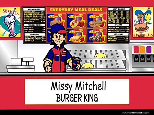 Personalized Fast Food Worker Female Download - Print at Home, use Online, Make Crafts & Gifts Fast...