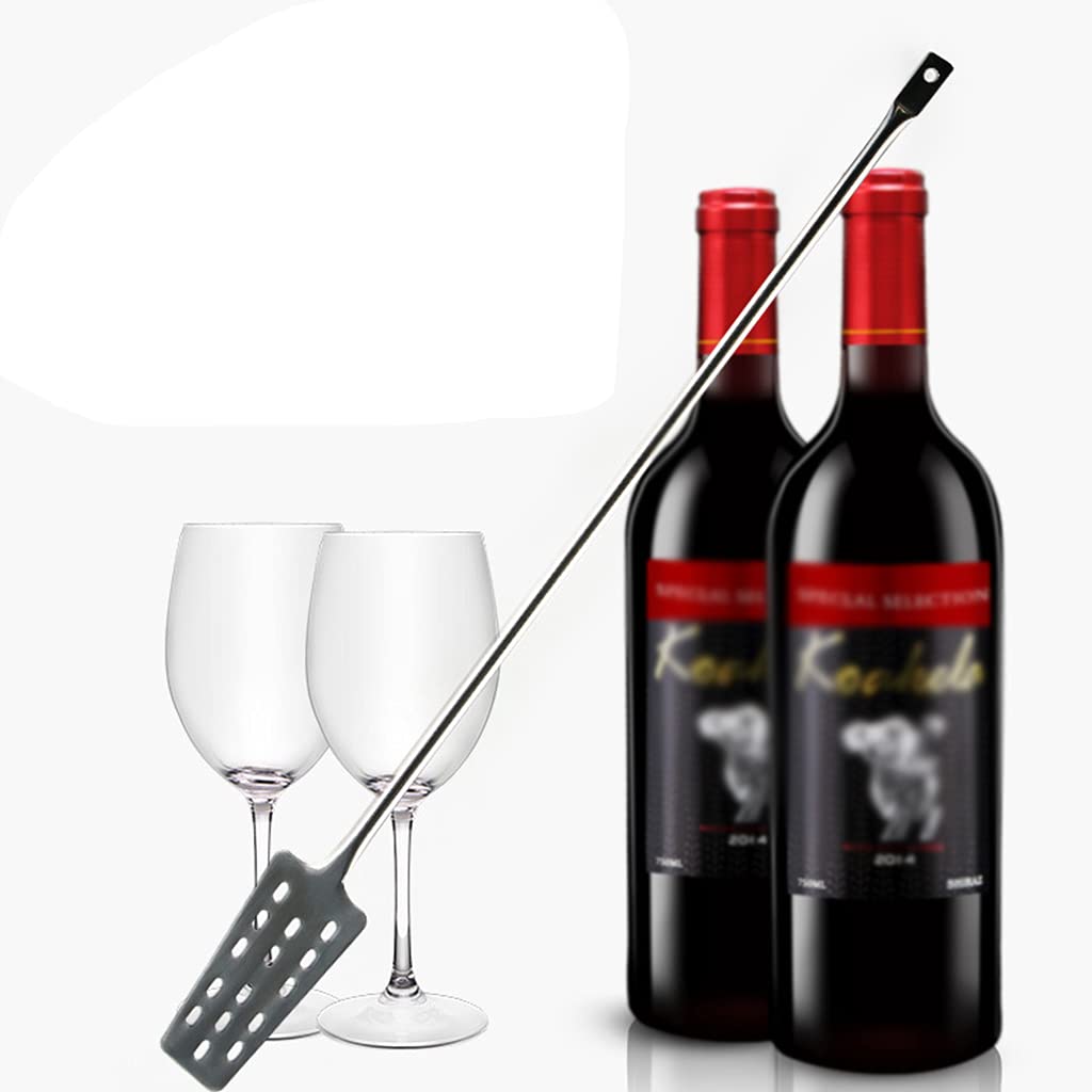Paleta mezcladora de vino de acero inoxidable de 60,5 cm con 15 agujeros para cerveza y vino