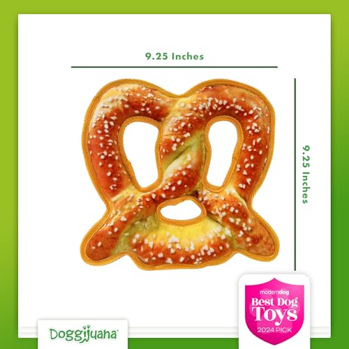 Image of Doggijuana Twisted Pretzel & Pretzel Ring Dog Toy Bundle | 2 Pack, Squeaky | Refillable squeaky plush dog toy + organic calming catnip; eases anxiety, stress & storms; drug-free, hand-harvested
