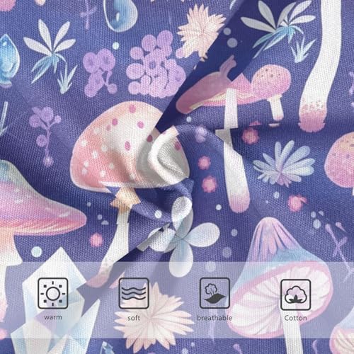 Wusikd Cute Mushrooms Girls' Underwear Cotton Flowers Girls Briefs Soft Toddler Underwear 2T3