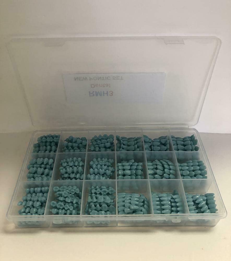 Dental Lab New Pontic Wax Set Porcelain Blue 18 Sizes 325pcs/box