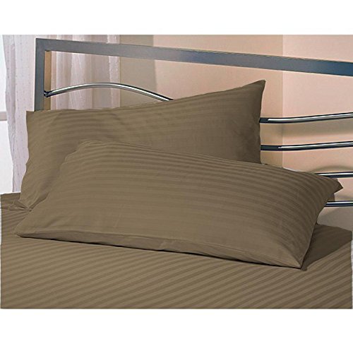 Image of Cotton 300 TC Pillow Cover, Small -16 x 24 Inch, Brown, 2 Pieces