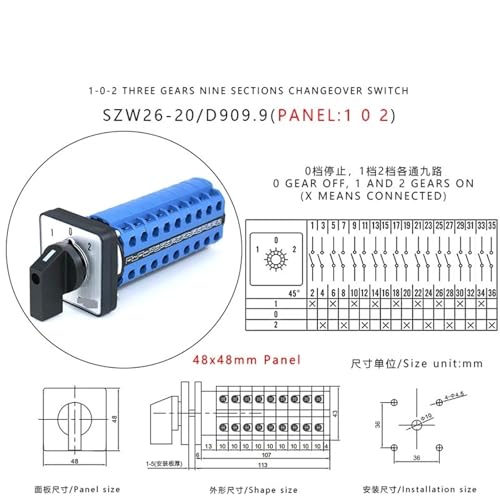 Inverseur de commande 20A avec contacts en argent pour commutation de puissance fluide 9P