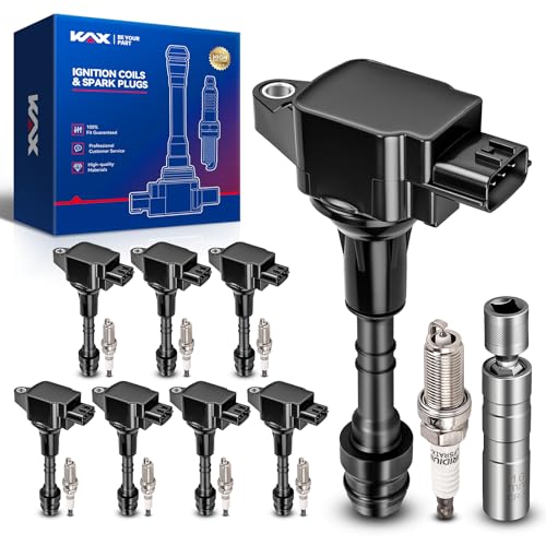Image of KAX 8 Ignition Coils & 8 Spark Plugs Set for Nissan TITAN 2008-2015