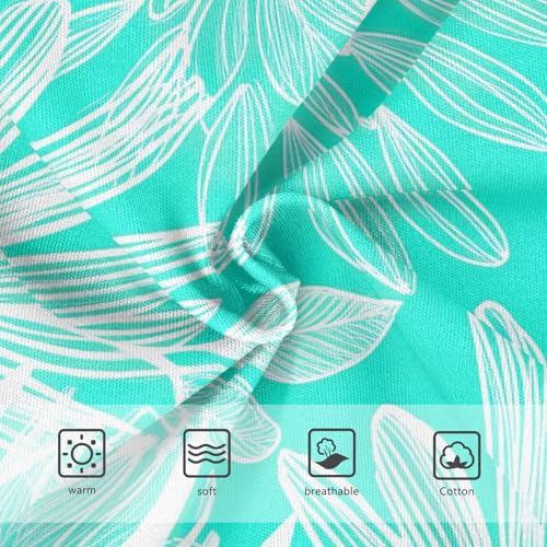 White Floral Aqua Little Girl Panties Girls Underwear Toddler Cotton Animals Briefs Kids Undies 2t3