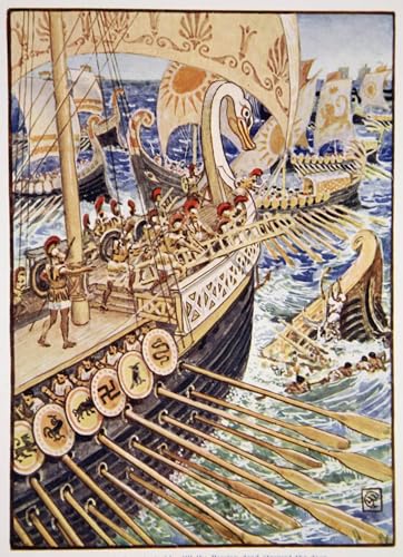 Toile Walter Crane navire se précipite impression artistique de qualité