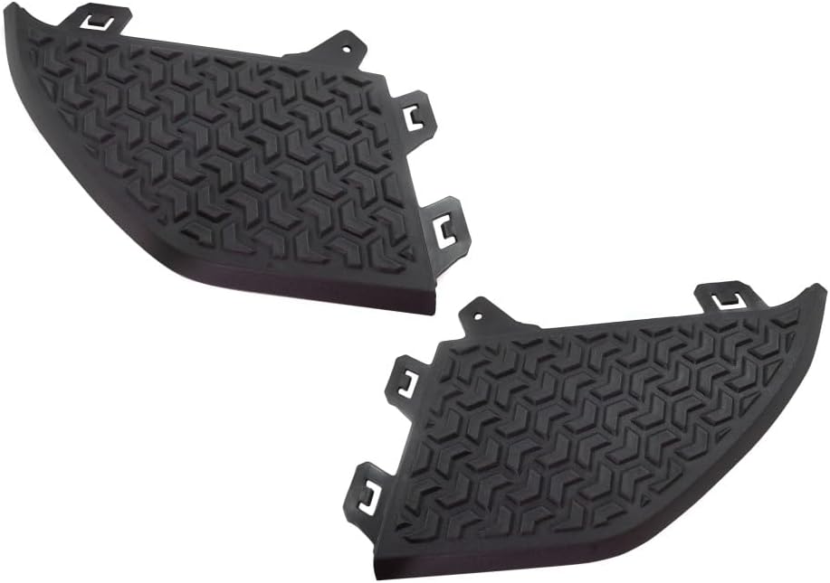 For Chevy Silverado 1500 2019-2025 Bumper Step Pad Driver And Passenger Side | Pair | Rear | Outer | Corner Insert Step Pad | PP Plastic | Black | GM1196107, GM1197107 | 84227858, 84227859