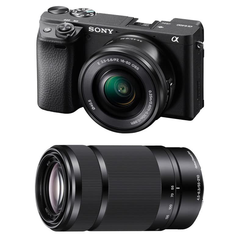 Kit Photo Personnalisé crée à l'aide de SONY Alpha 6400 Noir + 16-50 + 55-210