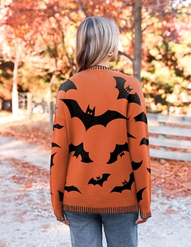 Zeagoo Womens Crewneck Pullover Sweater Long Sleeve Knit Side Slit 2025 Fall Winter Sweater Tops4