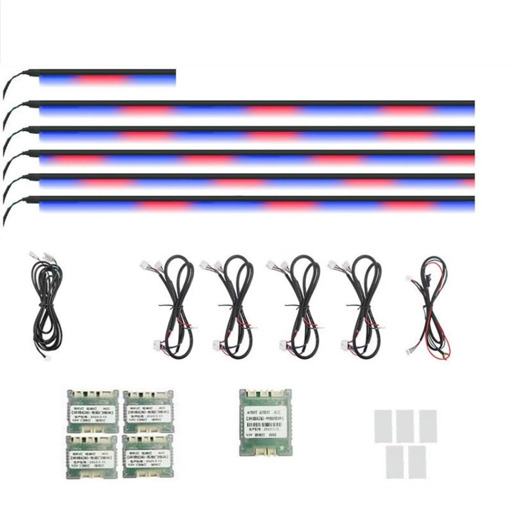 6 in 1 Car Interior Ambient Lights Acrylic Optical Fiber Led Colorful Strips Atmosphere Lamp led Ambient Lighting car Interior