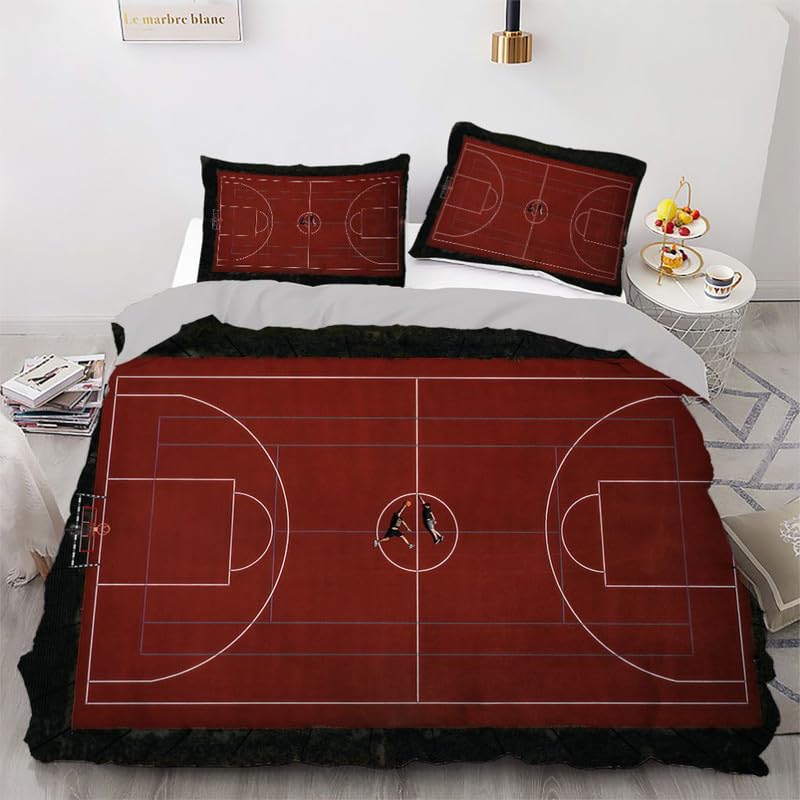 Funda nórdica cama 150 estadio rojo microfibra 220x240 con fundas de almohada fútbol para juvenil
