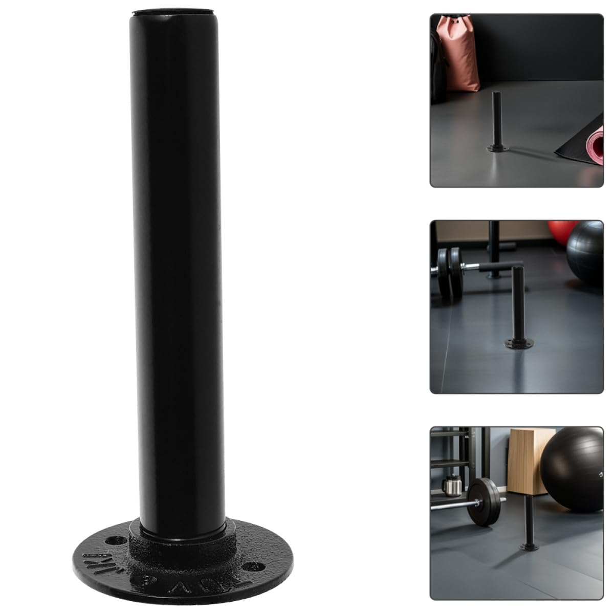 Hohopeti Soporte de Pared para Discos de Gimnasio de Hierro Resistente, Estante de Almacenamiento para Placas de Pesas de Varios Tamaños, 2 Unidades, Adecuado para Entrenamiento de Fuerza