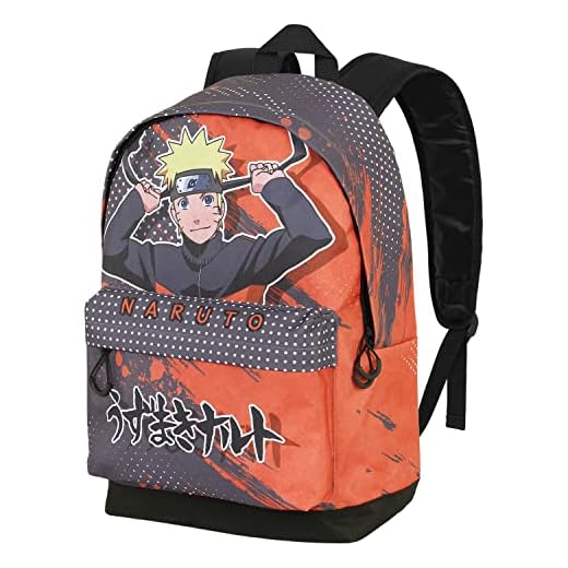 Naruto Hachimaki-Mochila HS FAN 2.0, Naranja, 30 x 41 cm, Capacidad 22 L