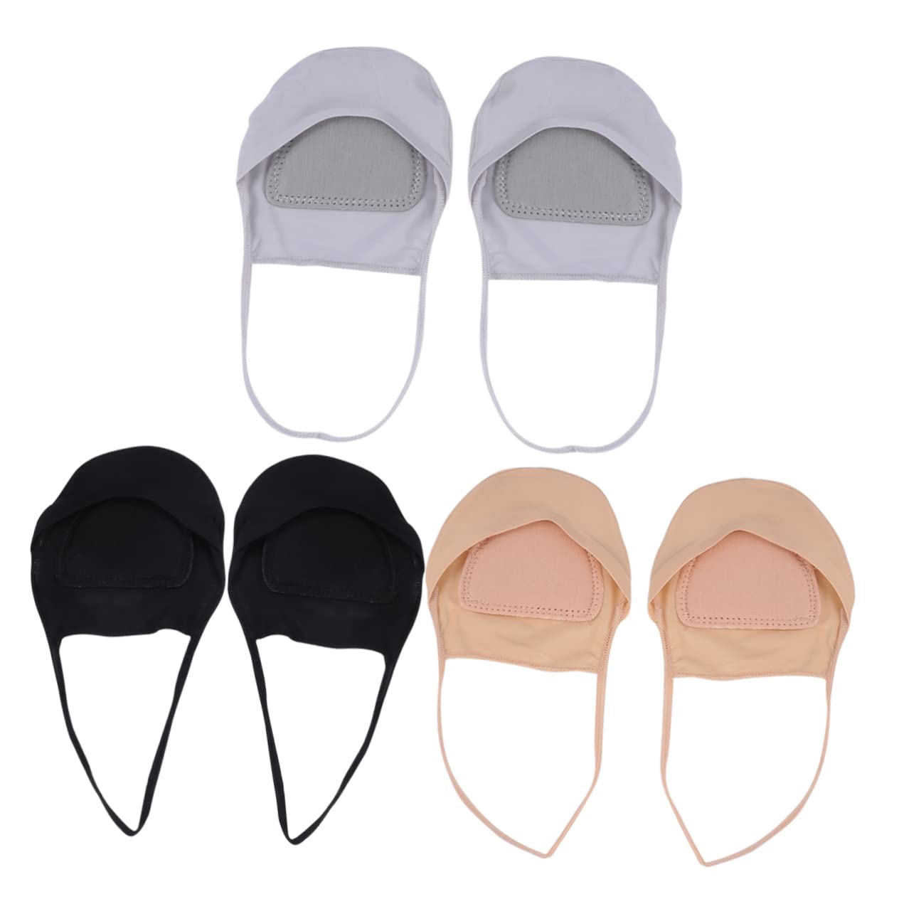 KOMBIUDA Forefoot Socks Short Socks Elastic Slingback No Show Socks for Ladies Comfortable for Summer and Spring Wear