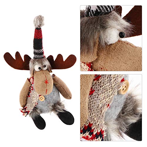Enfeites de rena Amosfun de Natal com rena de pelúcia, decorações de rena, enfeites de árvore de Nat