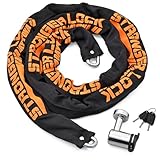 デイトナ(Daytona) バイク チェーンロック φ8mmスチール合金製 ディスクロック対応 LEDライト付き鍵 ストロンガーチェーンロック 2.0m 48410