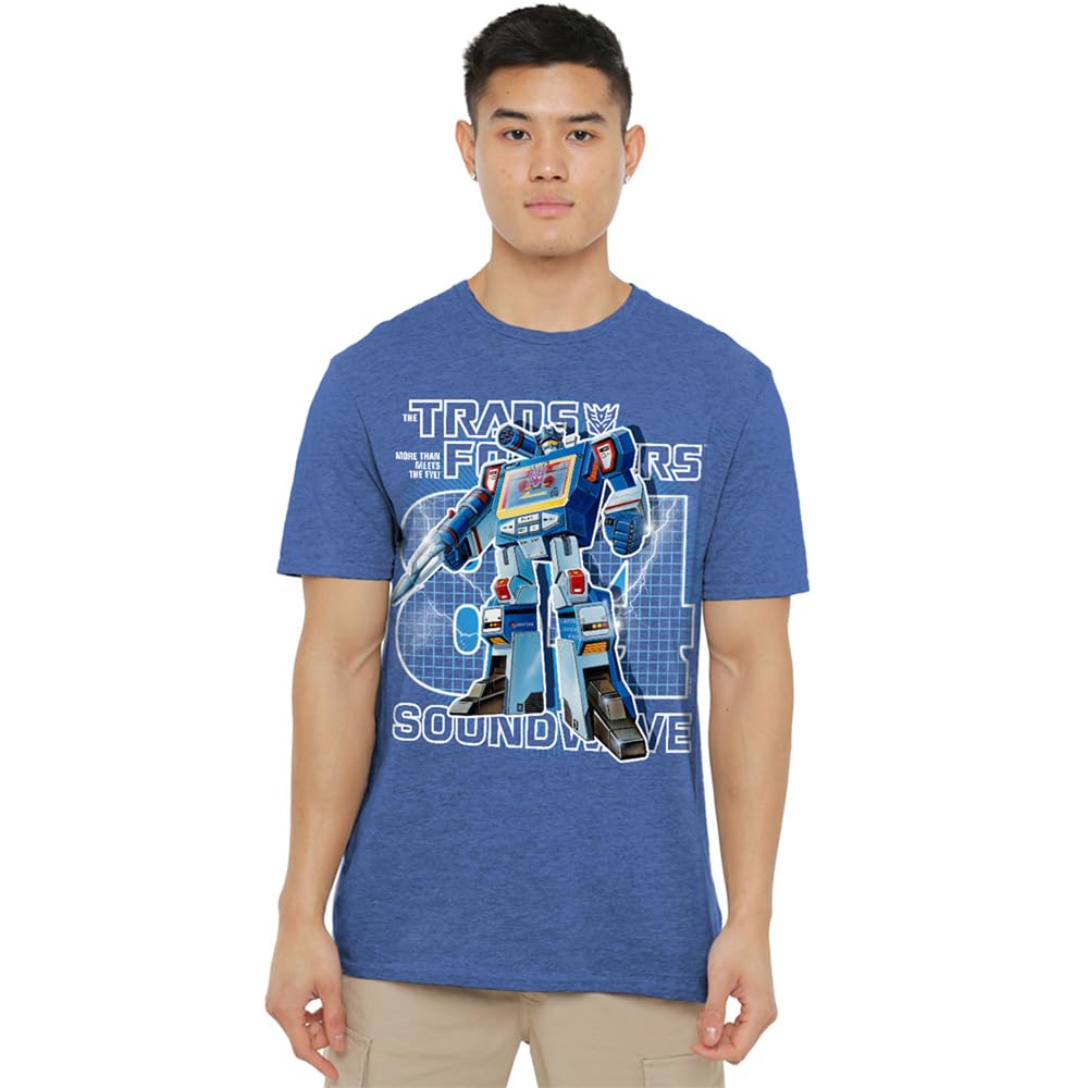 Transformers Unisex Royal Generations Retro Decepticon Soundwave 1984 T Shirt, Large