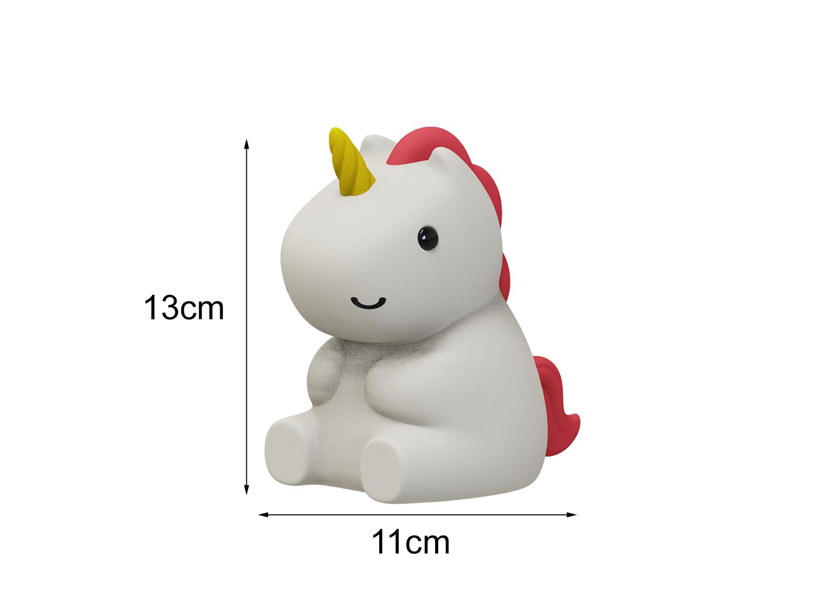 Set di 2 luci notturne, ricaricabili tramite USB, dimmerabili, con timer e cambio colore, altezza: 13 cm