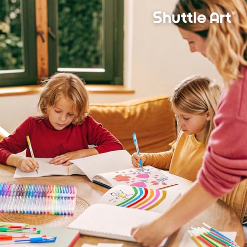 Shuttle Art 60 Pack Gel Pens, 30 Coloured Pen Set Plus 30 Refills, Including Metallic, Pastel, neon, Glitter for Adults Colouring Books, for Kids Drawing Writing Journaling - Image 4