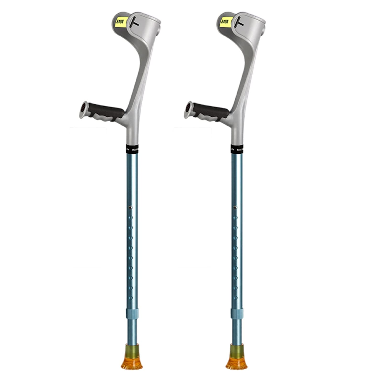 Muletas de Antebrazo Ajustables, Muletas de Aluminio Engrosado (2 Unidades), Muletas de Caminar Antideslizantes para Adultos, Ideal para Viajes O Trabajo (Color : Blue)