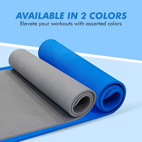 Image of VIXEN Yoga Mat Premium 10 MM TPE I Non Slip Yoga Mat For Women and Men | Sweat Absorbent | Extra Thick, Long & Wide Premium Exercise Mat with Yoga Strap | Anti-Slip & Anti-Tear Ideal for Yoga
