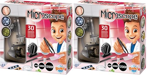 Microscope enfant Buki MS907B 30 expériences pack double pour initiation scientifique