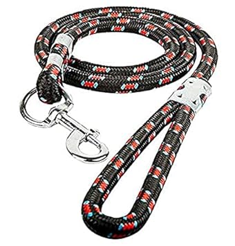 SENAPATI Black Nylon Rope Leash for Large Breed Dog- X-Large (Color May Vary)