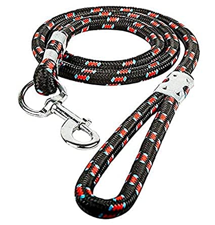 SENAPATI Black Nylon Rope Leash for Large Breed Dog- X-Large (Color May Vary)