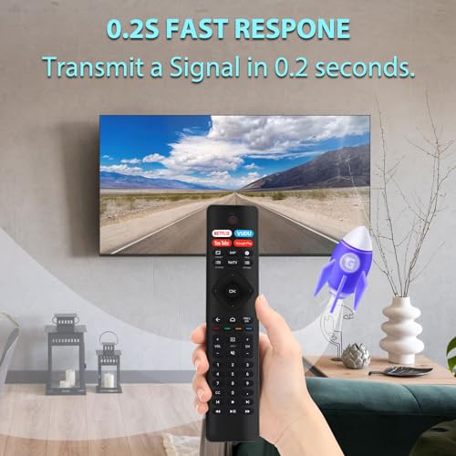 Image of Universal Remote for All Philips TV Remote Replacement, for Philips Smart TV, LED, LCD, HDTV, 3D, 4K UHD TVs