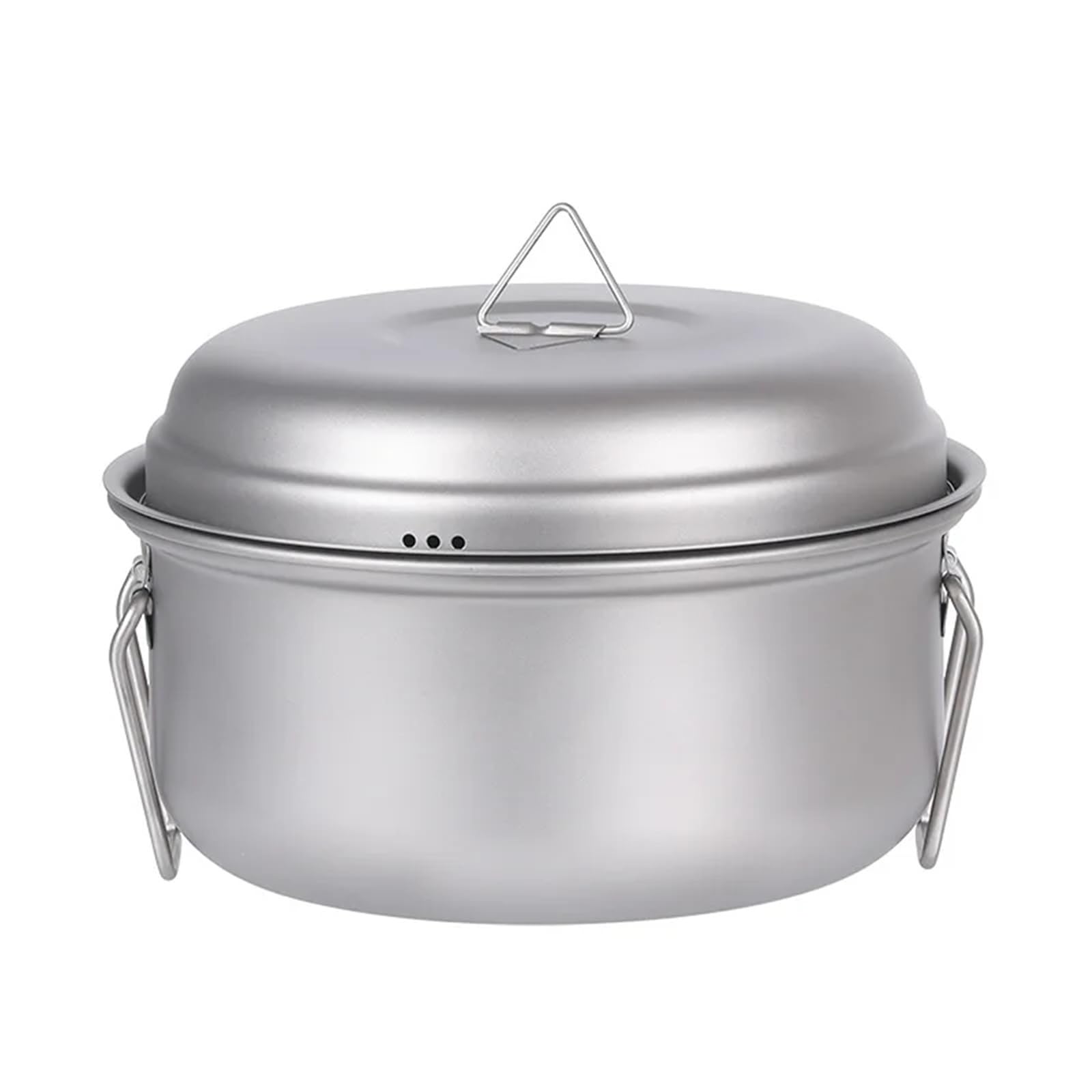 Pentola vaporiera titanio puro 2L utensile portatile campeggio picnic | Set leggero for zuppa a vapore in titanio for picnic, escursioni e pasti all'aperto