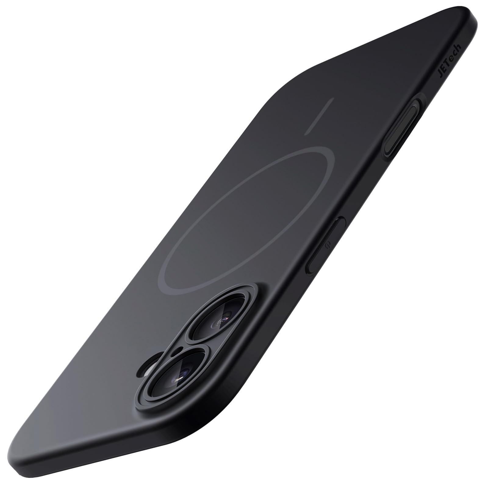 JETech Magnetic Slim Case for iPhone 16 6.1-Inch Compatible with MagSafe, Full Camera Lens Protection, Ultra-Thin Lightweight Matte Finish Minimalist Phone Cover (Black)
