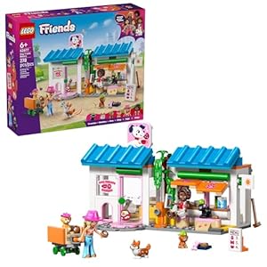 LEGO Friends Dog Treats Bakery Building Toy for Girls & Boys – Pretend Play Set for Kids, Ages 6+ – W/Aliya & Sage Minidolls, 2 Toy Dog Figures, & Accessories – Gift Idea for Birthdays – 42677