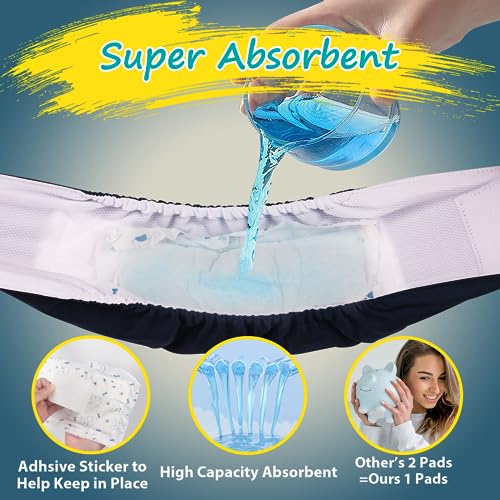 Image of Disposable Dog Diaper Liners - 50PCS Dog Booster Pads for Male Female Dogs - Doggie Diaper Insert Pads for Pet Belly Bands Wraps Period Pants Covers(S,50)
