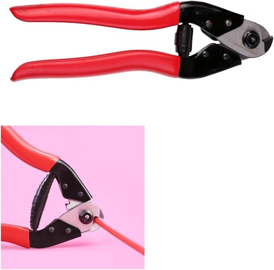 Alloy Steel Cable Cutter Tool, 7.09 Inch Wheel Wire Cutter for Brake Cable, Hand-held & Clean Cuts, Perfect for Steel Cable/Wire Rope, for Mechanics