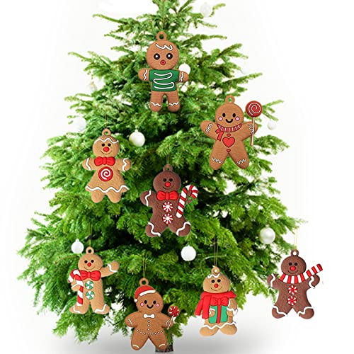 HERZWILD Christmas Gingerbread Ornaments Ginger Man Christmas Tree Hanging Ornaments Decorations (12-jiangbingrenbaby) - Image 3