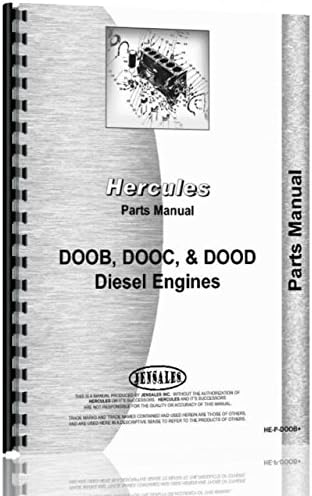 Hercules Engines DOOC Engine Parts Manual Plastic Comb