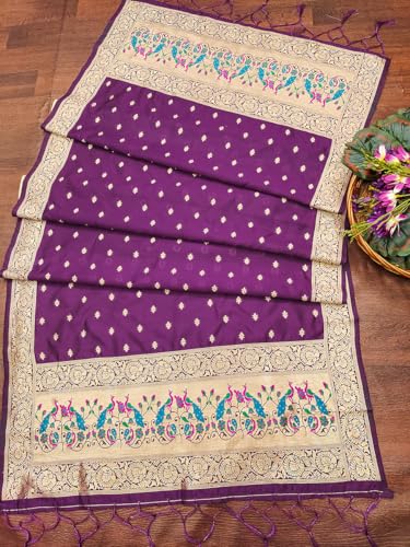 Image of DEVANGI Women's Pathni Banarasi Silk Unstitched Salwar Suit Dress Material With Dupatta