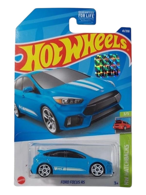 Image of Hot Wheels Ford Focus RS HW Hatchbacks Ages 3 and Up 41 /250 (Blue)