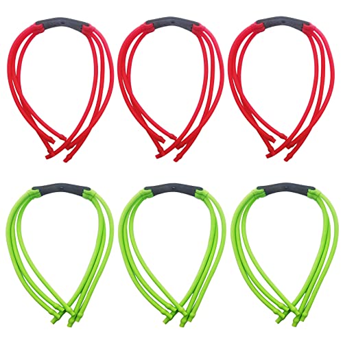 Elastic Rubber Tubular Bands in 3-Tube Design, 6 Pieces Slingshot Replacement Band Sets Heavy Pull