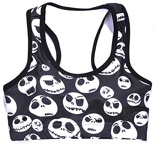 Image of Sister Amy Women's Aerobics Gym Dance Yoga Vest Printed Sports Bra Top Vest