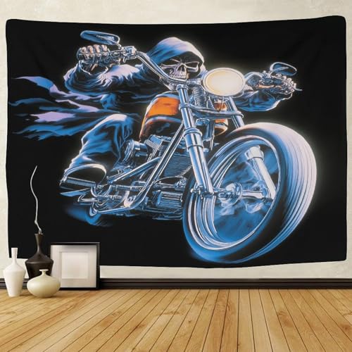 Tapisserie murale Death 3D effet MJFCoin grand format pour salon - 2
