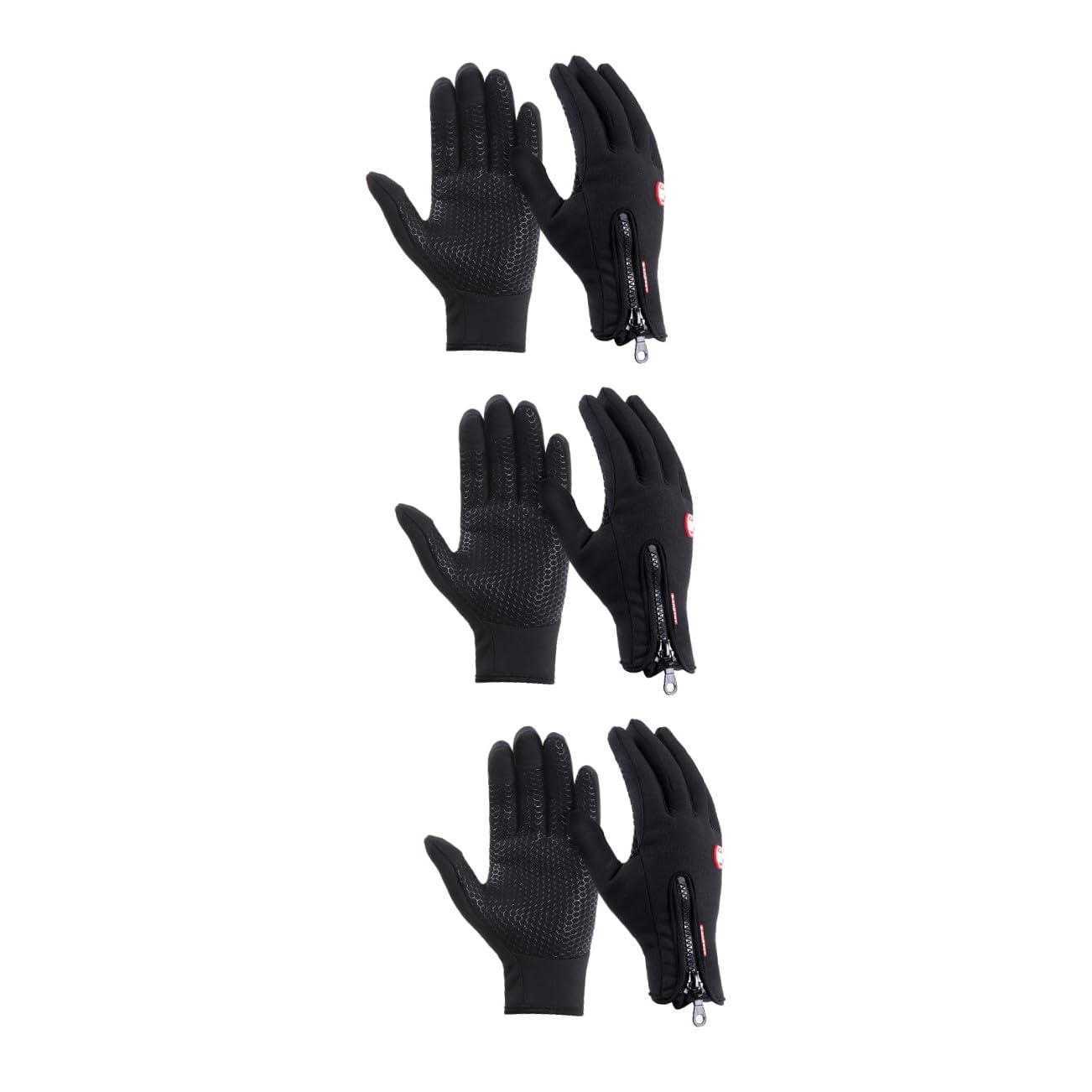 BESPORTBLE Guantes de Pantalla Táctil para Hombre Resistentes al Viento Y al Frío 3 Unidades para Montar a Caballo Color Negro Talla