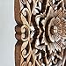 Siam Sawadee Sculpted Wall Art Wooden Panel Hand Carved Floral Feng Shui Home Decoration Wood Artworks from Chiang Mai Thailand 36x14 inches