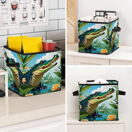 Boîte de rangement pliable crocodile panier d'organisation enfant - 8