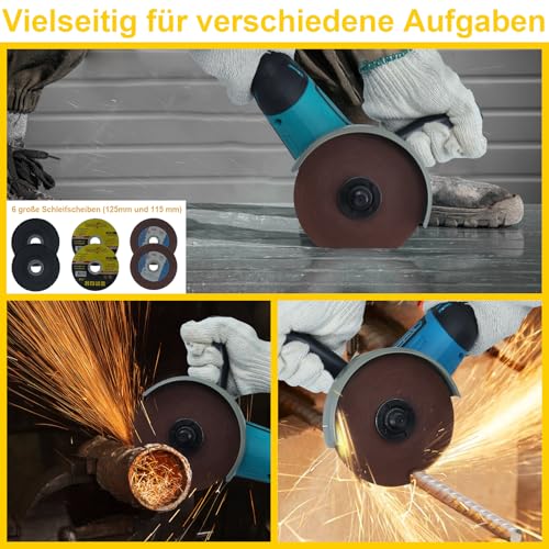 Huhomco Angle Grinder Cordless with 2PCS 4000mAh Li-Ion Batteries and Smart Dispaly 8500RPM 125MM, 6 Cutting Discs, Brushless Battery Angle Grinder for Sanding Cutting, Grinding, Polishing 6 Huhomco Angle Grinder Cordless with 2PCS 4000mAh Li-Ion Batteries and Smart Dispaly 8500RPM 125MM, 6 Cutting Discs, Brushless Battery Angle Grinder for Sanding Cutting, Grinding, Polishing - Image 6