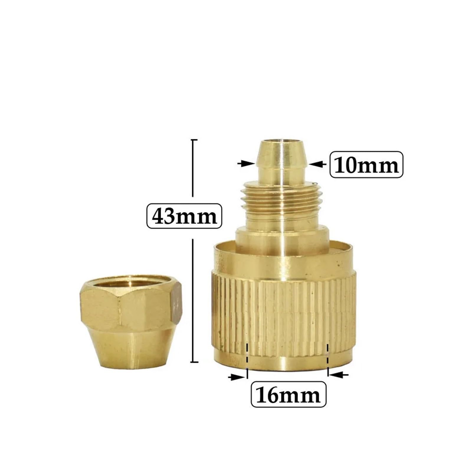 Ottone 1/2 3/4 1 "Maschio Femmina Filettatura Tubo Connettore Rapido Rubinetto Lavaggio Auto Acqua Giardino Irrigazione Raccordi Rame (H) Raccordi idraulici